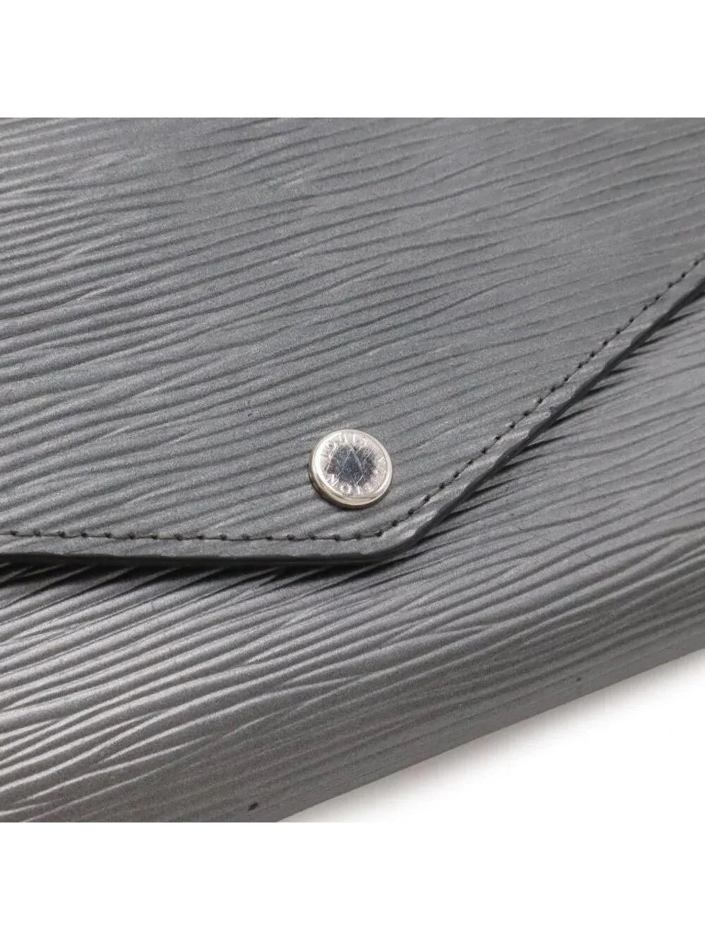 Louis Vuitton Epi Portefeuille Sarah Bifold Wallet Anthracitna Cles Metallic
